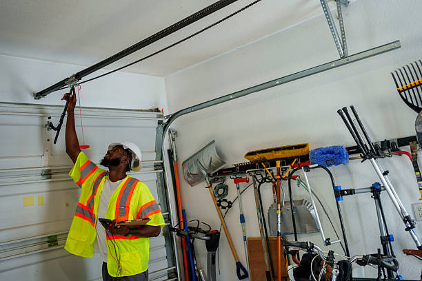 Professional Garage Door Panel Replacement technician working in Navesink, NJ